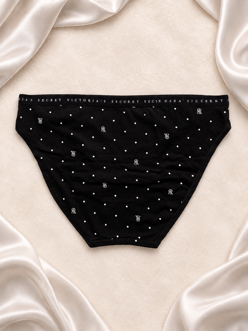 Panti Victoria's Secret negro con strass, vista dos