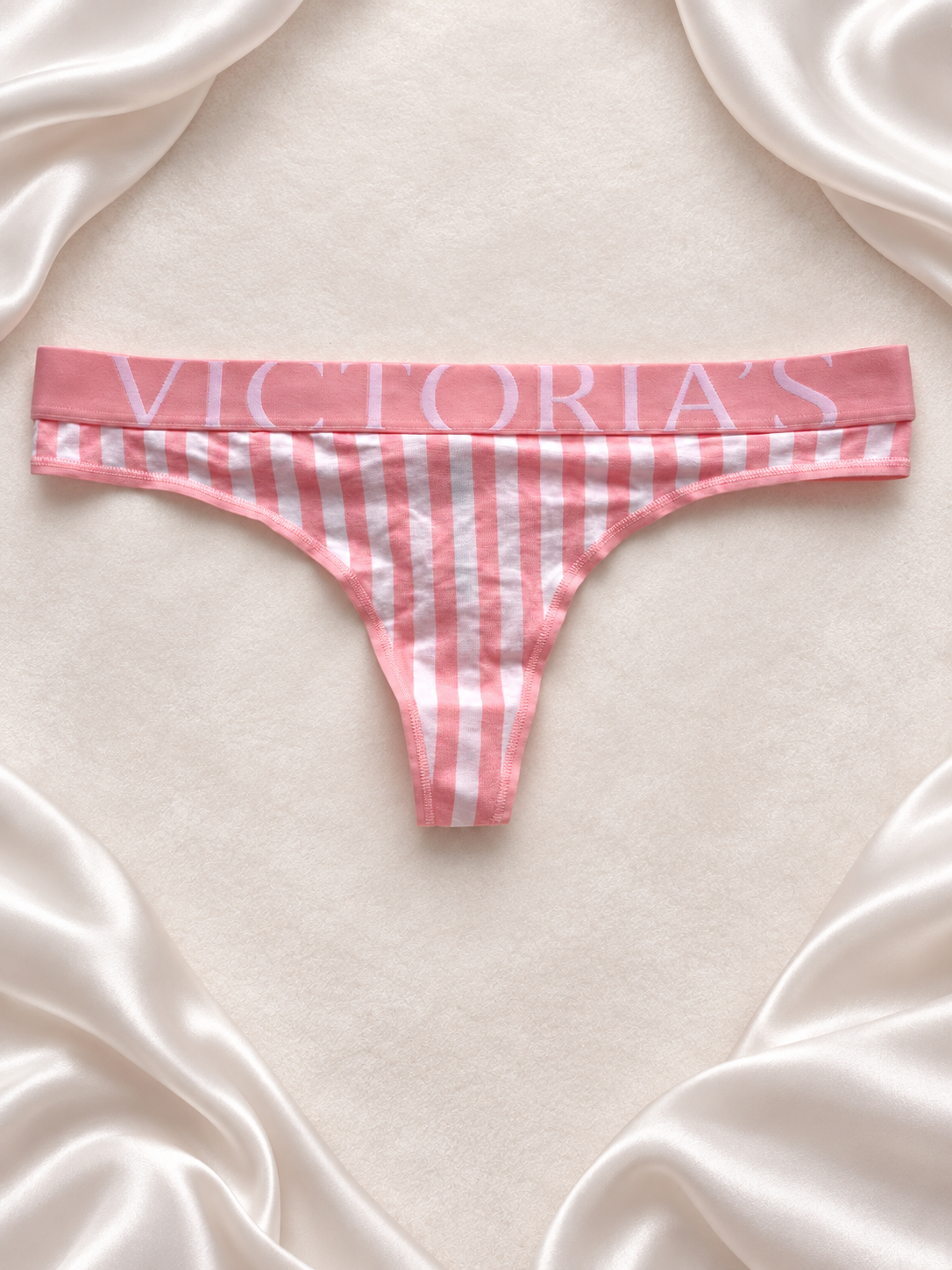 Panti V'S con Cintura Logomanía Rosa y blanco, vista frontal